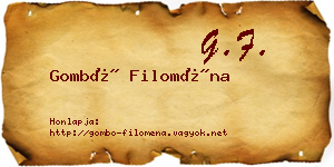 Gombó Filoména névjegykártya